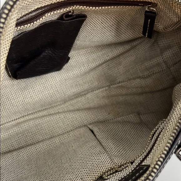 Dooney & Bourke Deep Dark Brown Pebbled Leather Barrel Shoulder Bag - Picture 11 of 16